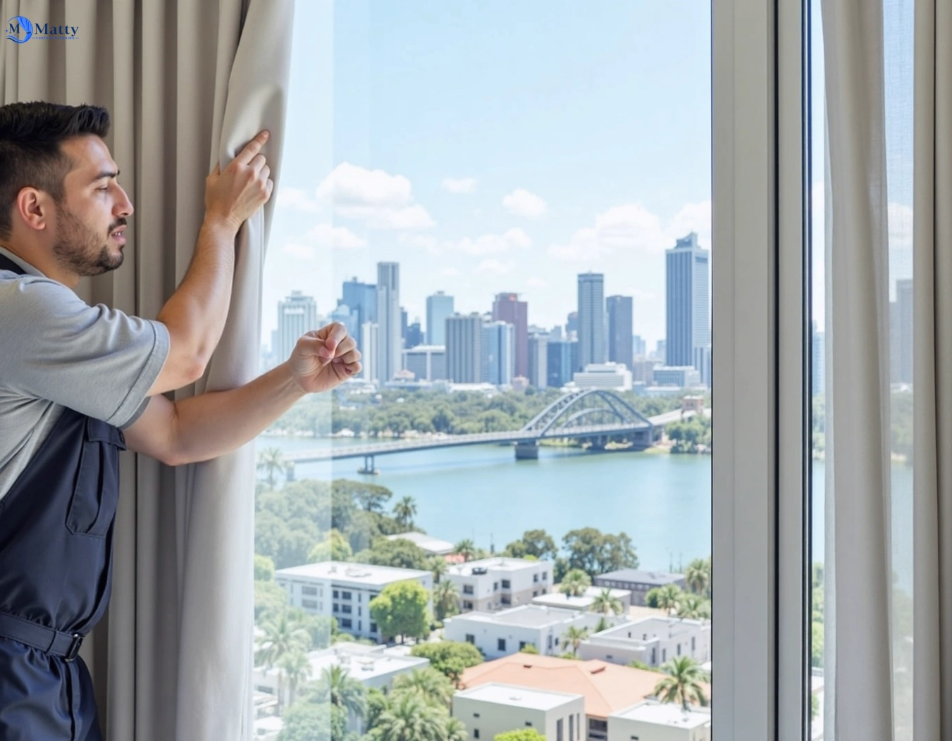 Professional curtain steam cleaning service silverwater-nsw QLD by Matty Curtain Cleaning