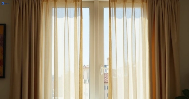 Dull dusty drapes in silverwater-nsw before professional cleaning